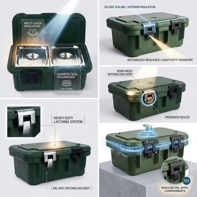 Αδιάβροχο 60L Military Food Transport Box for Defense Procurement Logistics