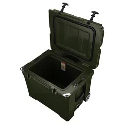 οικιακό κιβώτιο ψυγείου δοχείων ψύξης 40L Rotomolded με τη σύμπτυξη των ροδών λαβών