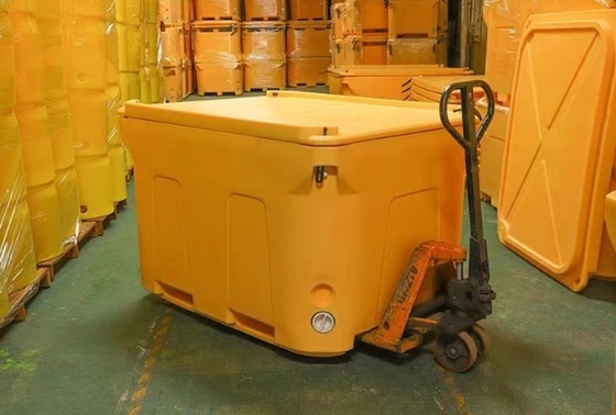 Topgreen 1000L Απομονωμένο δοχείο μεταφοράς τροφίμων σε ζωηρό κίτρινο