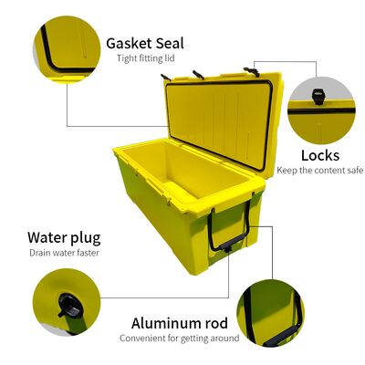 240QT Μεγάλο Ψυγείο Rotomolded - Εξαιρετικά Ανθεκτικό Ψυγείο Πάγου Εξωτερικού Χώρου για Ψάρεμα & Ταξίδια