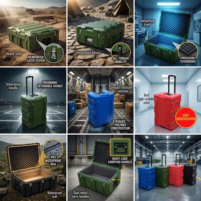 Προσαρμοσμένη θήκη εργαλείων με Rotomolded Foam CNC-Cut Insert LLDPE Precision Tool Tool case για επαγγελματίες τεχνικούς
