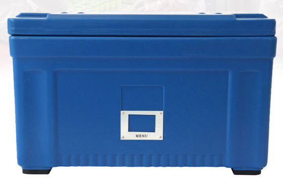 Nylon Handle 45L Μονωμένο κιβώτιο μεταφοράς τροφίμων Αποσπώμενο καπάκι LLDPE Rotomolded Container Catering