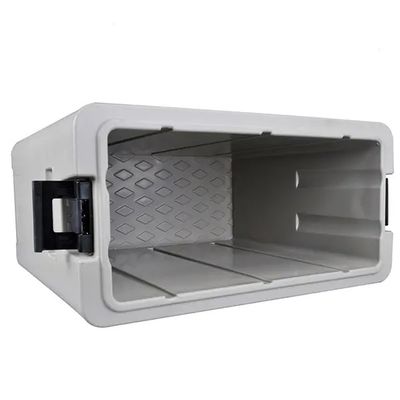 Εγκεκριμένο από το CE 110L Nylon Handle Thermal Food Transport Container Αποσπώμενο καπάκι τετράτροχο κουτί τροφοδοσίας