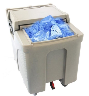 Βαθμός τροφίμων εμπορικός πάγος Caddy LLDPE 125L στις ρόδες
