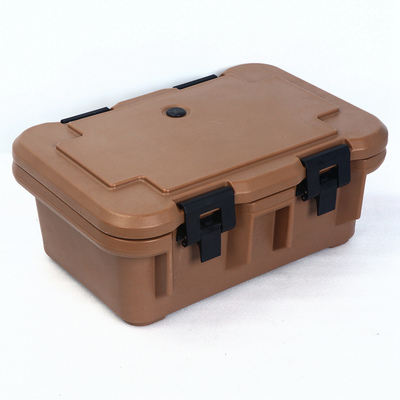 Stackable μονωμένη τοπ φόρτωση κιβωτίων μεταφορών τροφίμων για τα τηγάνια της GN
